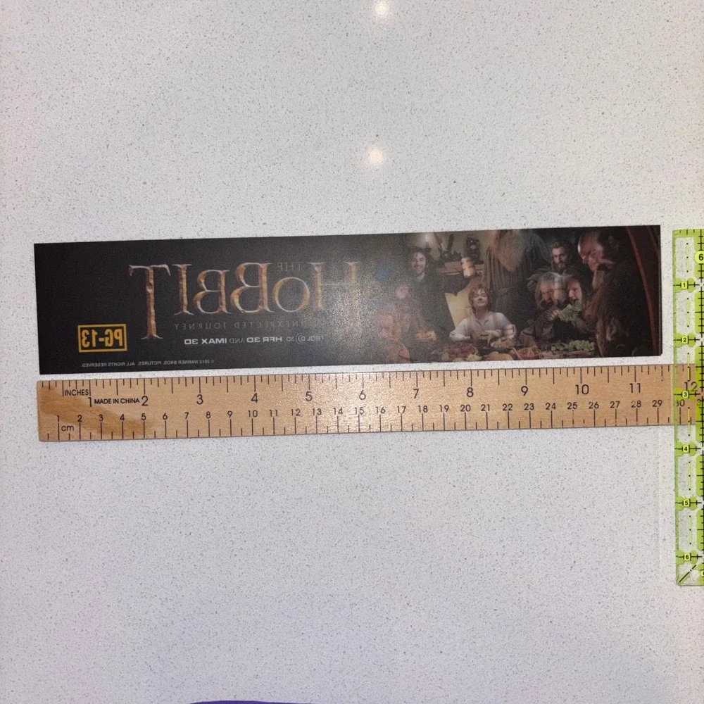 The Hobbit An Unexpected Journey Movie Theater‎ Promo Mylar Poster 11x2.5 (2012)